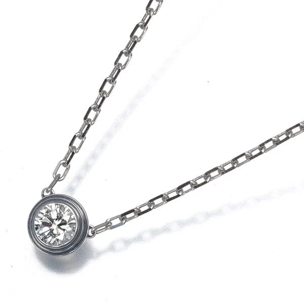 CARTIER NECKLACE DIAMOND D'AMOUR LM 18K 750 WHITE GOLD: Cartier Necklace Diamond d'Amour LM 18K 750 White Gold Brand: Cartier Type/Style: Necklace Material: 18K/ 750 White Gold, Main Stone Natural Color: White Gold Size: Necklace length: 38 / 41cm Pendant