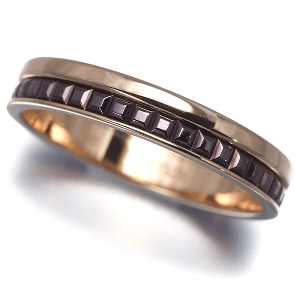 BOUCHERON RING QUATRE CLASSIQUE HALF 18K 750 ROSE GOLD: Boucheron Ring Quatre Classique Half 18K 750 Rose Gold Brand: BOUCHERON Type/Style: Ring Material: 18K/ 750 Rose Gold, Color: Rose Gold Size: US8.5 Accessories: None Accessories Notice: Wh