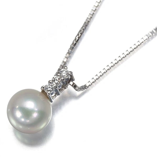 TASAKI NECKLACE AKOYA PEARL DIAMOND SOLITAIRE 850 PLATINUM: TASAKI Necklace Akoya Pearl Diamond Solitaire 850 Platinum Brand: TASAKI Type/Style: Necklace Material: 850/ Platinum, Main Stone Cultured Color: Silver Size: Necklace length: 36 / 40cm Total length o