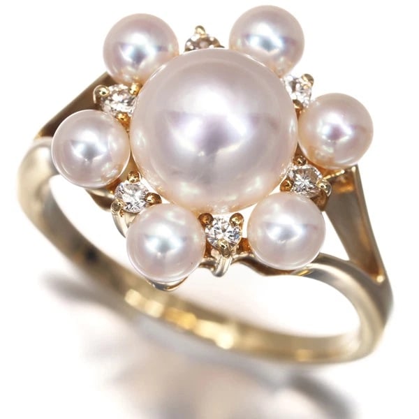 MIKIMOTO RING AKOYA PEARL DIAMOND 18K YG: Mikimoto Ring Akoya Pearl Diamond 18K YG Brand: MIKIMOTO Type/Style: Ring Material: 18K / 750 / Yellow Gold, Main Stone Cultured Color: Yellow Gold Size: US5.5-5.75 Accessories: None Acces