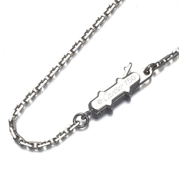CARTIER CHAIN NECKLACE CHAINS AND LINKS 18K 750 WHITE GOLD: Cartier Chain Necklace Chains and Links 18K 750 White Gold Brand: Cartier Type/Style: Necklace Material: 18K /750 White Gold, Color: White Gold Size: Necklace length: 42cm Necklace width: 1.5mm Clasp