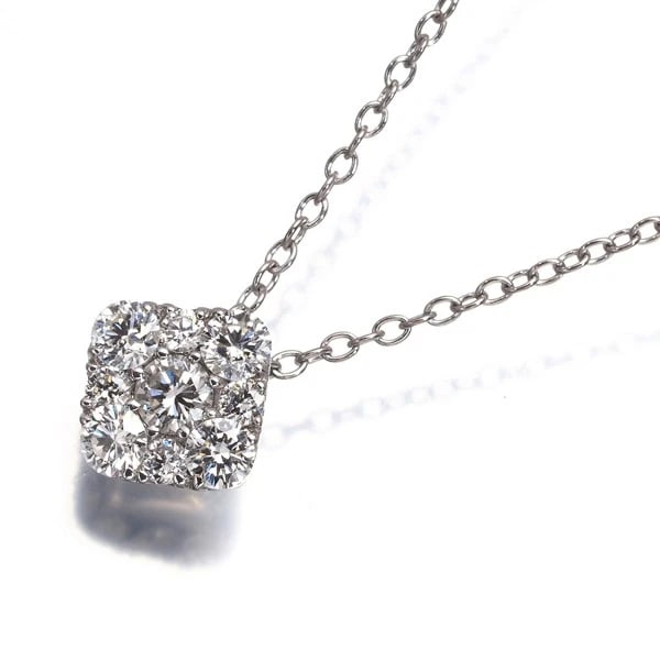 PONTE VECCHIO NECKLACE DIAMOND SQUARE PAVED 18K 750 WHITE GOLD: Ponte Vecchio Necklace Diamond Square Paved 18K 750 White Gold Brand: Ponte Vecchio Type/Style: Necklace Material: 18K /750 White Gold, Main Stone Natural Color: White Gold Size: Necklace length: 36