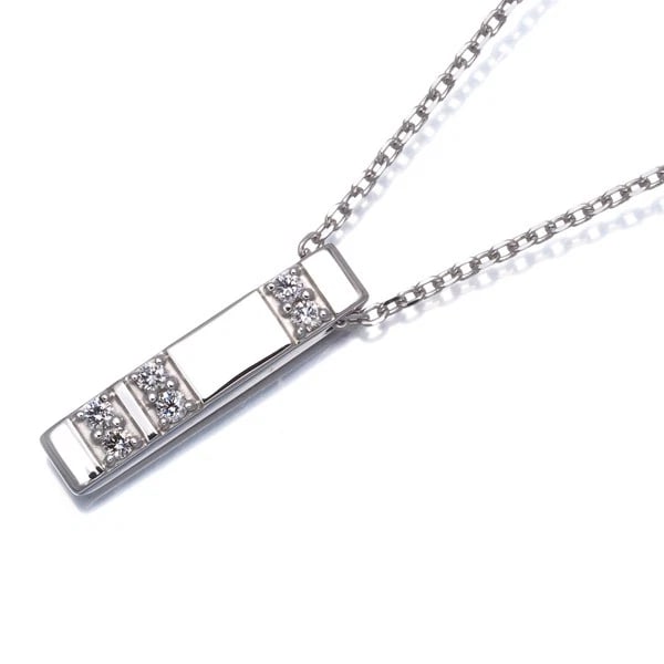 TASAKI NECKLACE DIAMOND BAR 18K 750 WHITE GOLD: TASAKI Necklace Diamond Bar 18K 750 White Gold Brand: TASAKI Type/Style: Necklace Material: 18K /750 White Gold, Main Stone Natural Color: White Gold Size: Necklace length: 36 / 39cm Pendant size:
