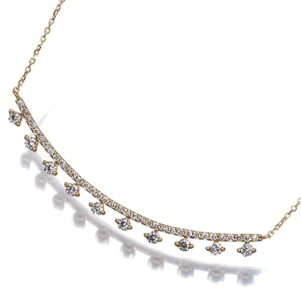 STAR JEWELRY NECKLACE DIAMOND TEN DIAMOND 18K 750 YELLOW GOLD: STAR JEWELRY Necklace Diamond TEN DIAMOND 18K 750 Yellow Gold Brand: STAR JEWELRY Type/Style: Necklace Material: 18K /750 Yellow Gold, Main Stone Natural Color: Yellow Gold Size: Necklace length: 38