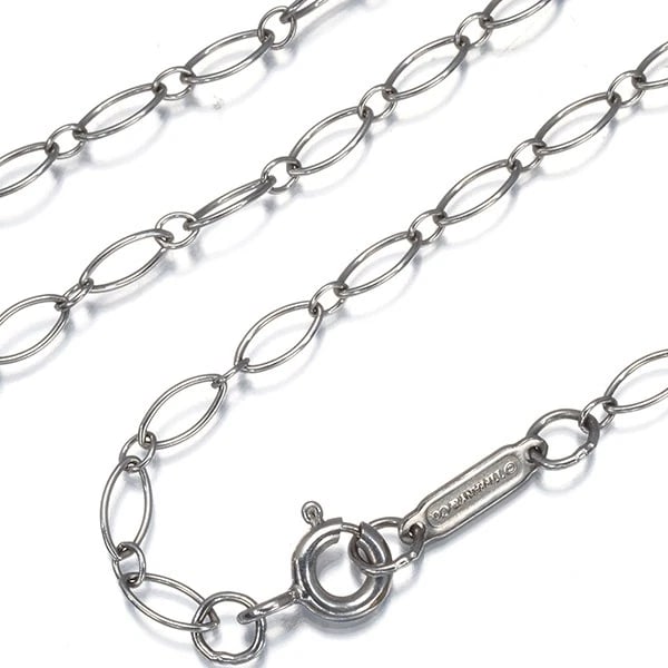 TIFFANY&CO. CHAIN NECKLACE OVALLINK LONG 18K 750 WHITE GOLD: Tiffany&Co. Chain Necklace OvalLink Long 18K 750 White Gold Brand: Tiffany & Co. Type/Style: Necklace Material: 18K /750 White Gold, Color: White Gold Size: Necklace length: 76cm Necklace width: