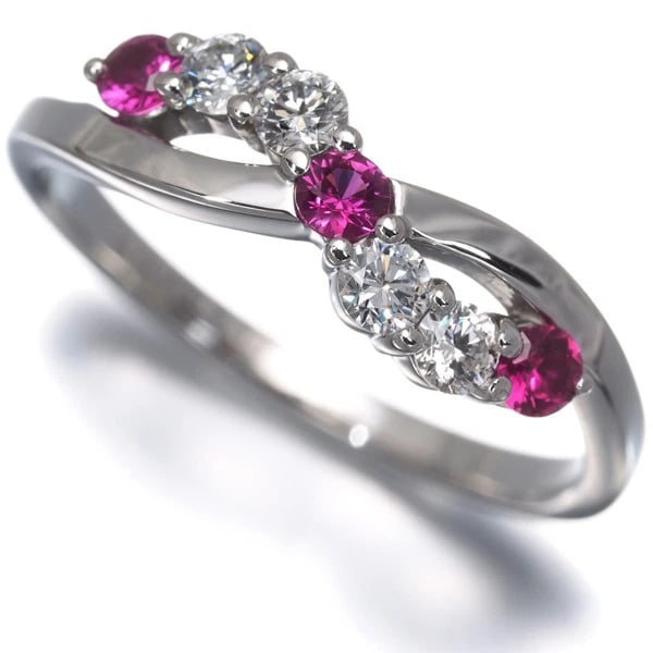 AMBROSE RING RUBY DIAMOND 900 PLATINUM: Ambrose Ring Ruby Diamond 900 Platinum Brand: Ambrose Type/Style: Ring Material: 900/ Platinum, Main Stone Natural Color: Silver Size: US6.5 Accessories: None Accessories Notice: When purc