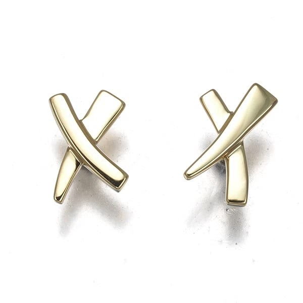 TIFFANY&CO. EARRINGS PALOMA'S GRAFFITIX KISS 18K 750 YELLOW GOLD: Tiffany&Co. Earrings Paloma's Graffitix Kiss 18K 750 Yellow Gold Brand: Tiffany & Co. Type/Style: Earring Material: 18K/ 750 /Yellow Gold, Color: Yellow Gold Size: Design size: 8.0 x 5.5mm