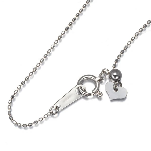CUT BALL BEAD CHAIN NECKLACE 18K 750 WHITE GOLD: Cut Ball Bead Chain Necklace 18K 750 White Gold Brand: Unbranded Type/Style: Necklace Material: 18K/ 750/ White Gold, Color: White Gold Size: Necklace length: 40cm Adjustable to short length with an e
