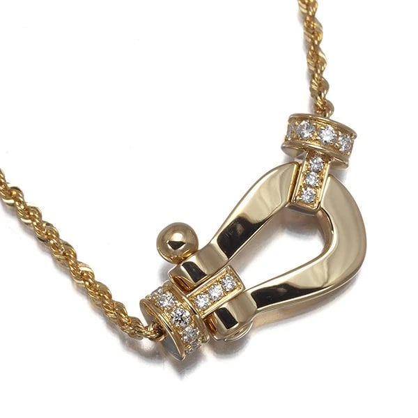 FRED NECKLACE DIAMOND FORCE 10 MEDIUM HALF 18K 750 YELLOW GOLD: FRED Necklace Diamond Force 10 Medium Half 18K 750 Yellow Gold Brand: FRED Type/Style: Necklace Material: 18K /750/ Yellow Gold, Main Stone Natural Color: Yellow Gold Size: Necklace length: 40 / 42 /