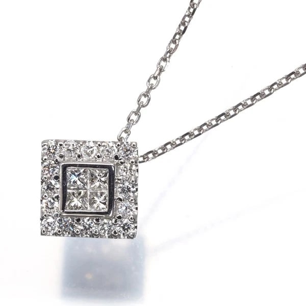 VENDOME NECKLACE DIAMOND 850 PLATINUM: VENDOME Necklace Diamond 850 Platinum Brand: VENDOME Type/Style: Necklace Material: 850 /Platinum, Main Stone Natural Color: Silver Size: Necklace length: 45cm Adjustable to short length with an