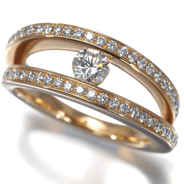 GIORGIO VISCONTI RING DIAMOND 18K 750 ROSE GOLD: Giorgio Visconti Ring Diamond 18K 750 Rose Gold Brand: Giorgio Visconti Type/Style: Ring Material: 18K /750 Rose Gold, Main Stone Natural Color: Rose Gold Size: US6.5 Accessories: None Accessories