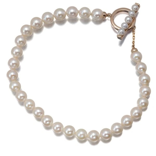 TASAKI BRACELET BABY AKOYA PEARL FRESHWATER PEARL 18K RG: TASAKI Bracelet Baby Akoya Pearl Freshwater Pearl 18K RG Brand: TASAKI Type/Style: Bracelet Material: 18K / 750 / Rose Gold, Main Stone Cultured Color: Rose Gold Size: Inner circumference: 14.5cm