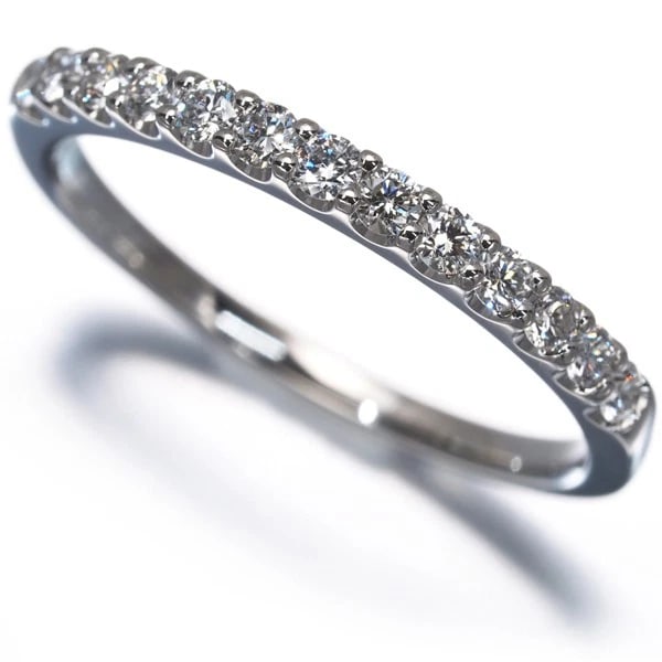 VENDOME RING DIAMOND HALF ETERNITY 900 PLATINUM: VENDOME Ring Diamond Half Eternity 900 Platinum Brand: VENDOME Type/Style: Ring Material: 900 /Platinum, Main Stone Natural Color: Silver Size: US5 Accessories: None Accessories Notice: Wh