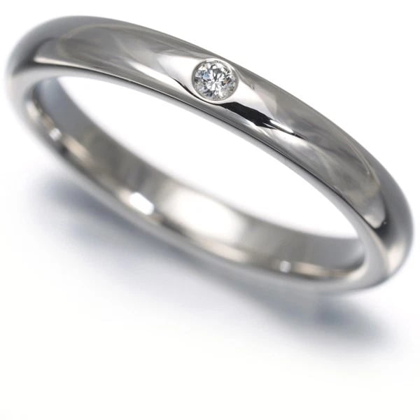 TIFFANY&CO. RING DIAMOND STACKING BAND 1P PT 950: Tiffany&Co. Ring Diamond Stacking Band 1P Pt 950 Brand: Tiffany & Co. Type/Style: Ring Material: Pt/ 950, Main Stone Natural Color: Silver Size: US5.25-5.5 Accessories: None Accessories Notice: When