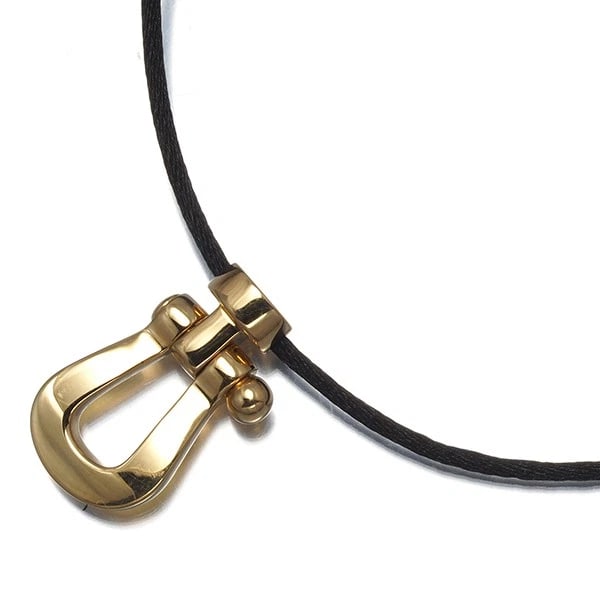 FRED NECKLACE FORCE 10 LM LONG 18K 750 YELLOW GOLD/CORD: FRED Necklace Force 10 LM Long 18K 750 Yellow Gold/Cord Brand: FRED Type/Style: Necklace Material: 18K /750 Yellow Gold/Cord, Color: Yellow Gold Size: Maximum size when worn: Approximately 72cm