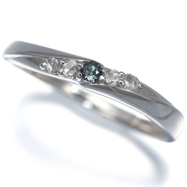 ALEXANDRITE ROSE-CUT DIAMOND RING 900 PLATINUM: Alexandrite Rose-cut Diamond Ring 900 Platinum Brand: Unbranded Type/Style: Ring Material: 900 /Platinum, Main Stone Natural Color: Silver Size: US5.25-5.5 Accessories: None Accessories No