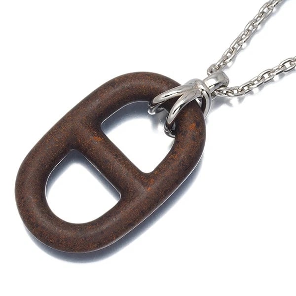 HERMES NECKLACE CHAINE D'ANCRE BERKANIUM: HERMES Necklace Chaine d'Ancre Berkanium Brand: HERMES Type/Style: Necklace Material: Alloy / Berkanium, Color: None Size: Necklace length: 50 / 58cm Pendant size: 41.1 x 26.0mm Accessories: None