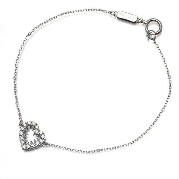 TASAKI BRACELET DIAMOND DANGER HEART 18K 750 WHITE GOLD (1 of 3)