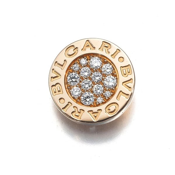 BVLGARI SINGLE EARRING DIAMOND BB PAVED 18K 750 ROSE GOLD: BVLGARI Single Earring Diamond BB Paved 18K 750 Rose Gold Brand: BVLGARI Type/Style: Single Earring Material: 18K/ 750 Rose Gold, Main Stone Natural Color: Rose Gold Size: Design Size: Diameter Approx