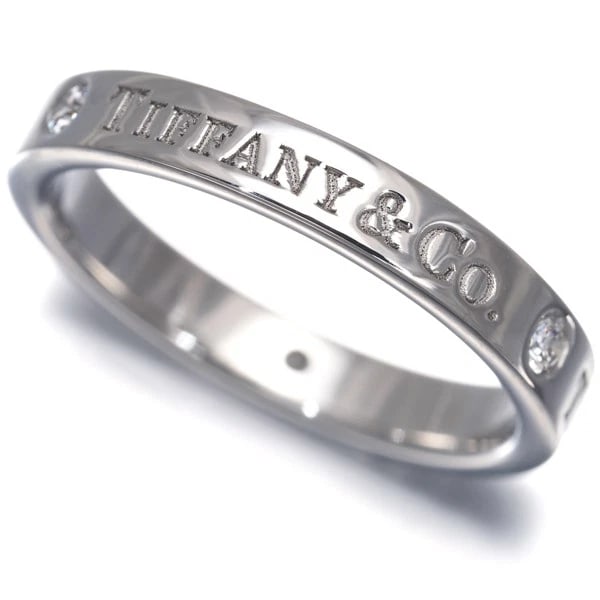 TIFFANY&CO. RING DIAMOND FLAT BAND 3P 950 PLATINUM: Tiffany&Co. Ring Diamond Flat Band 3P 950 Platinum Brand: Tiffany & Co. Type/Style: Ring Material: 950\ Platinum, Main Stone Natural Color: Silver Size: US5.25-5.5 Accessories: None Access