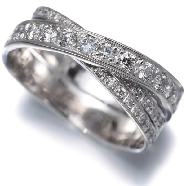 DIAMOND CROSSLINE RING 18K 750 WHITE GOLD: Diamond CrossLine Ring 18K 750 White Gold Brand: Unbranded Type/Style: Ring Material: 18K/ 750 White Gold, Main Stone Natural Color: White Gold Size: US7.25-7.5 Accessories: None Accessori