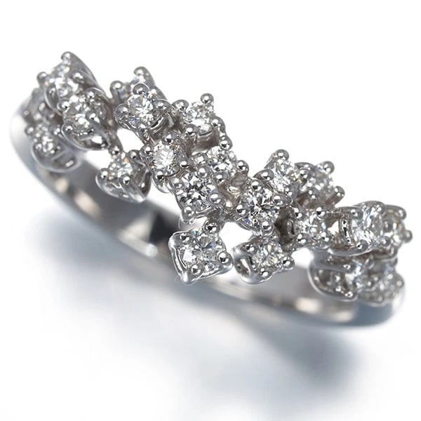 DAMIANI RING DIAMOND MIMOZA 18K 750 WHITE GOLD: DAMIANI Ring Diamond Mimoza 18K 750 White Gold Brand: DAMIANI Type/Style: Ring Material: 18K/ 750 White Gold, Main Stone Natural Color: White Gold Size: US5.5-5.75 Accessories: None Access