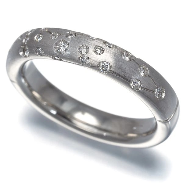 REPOSSI RING DIAMOND ASTRUM PISCES ZODIAC MATTE 950 PLATINUM: REPOSSI Ring Diamond Astrum Pisces Zodiac Matte 950 Platinum Brand: REPOSSI Type/Style: Ring Material: 950/ Platinum, Main Stone Natural Color: Silver Size: US7.25-7.5 Accessories: None Ac