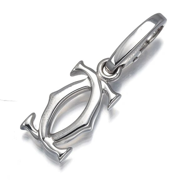 CARTIER PENDANT DIAMOND 2C DOUBLE CHARM 18K 750 WHITE GOLD: Cartier Pendant Diamond 2C Double Charm 18K 750 White Gold Brand: Cartier Type/Style: Pendant Material: 18K/ 750 White Gold, Main Stone Natural Color: White Gold Size: Design size: 12.2 x 7.3mm Total 