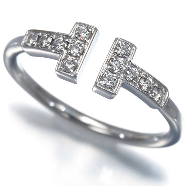 TIFFANY&CO. RING DIAMOND TIFFANY T WIRE 18K 750 WHITE GOLD: Tiffany&Co. Ring Diamond Tiffany T Wire 18K 750 White Gold Brand: Tiffany & Co. Type/Style: Ring Material: 18K/ 750 White Gold, Main Stone Natural Color: White Gold Size: US5 Accessories: None