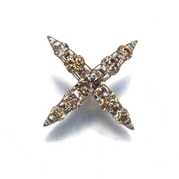 KASHIKEY BROOCH BROWN DIAMOND NAKED 18K 750 BROWN GOLD (1 of 3)