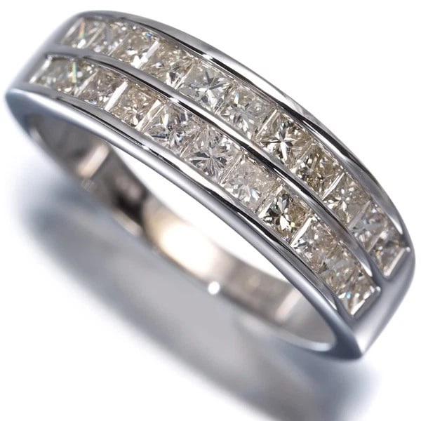 LIGHT BROWN DIAMOND PRINCESS-CUT RING 18K 750 WHITE GOLD: Light Brown Diamond Princess-cut Ring 18K 750 White Gold Brand: Unbranded Type/Style: Ring Material: 18K /750 White Gold, Main Stone Natural Color: White Gold Size: US6-6.25 Accessories: None