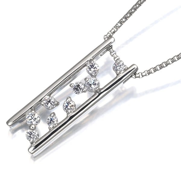 HOSHI NO SUNA NECKLACE DIAMOND 900 850 PLATINUM: HOSHI no SUNA Necklace Diamond 900 850 Platinum Brand: HOSHI no SUNA Type/Style: Necklace Material: 900/ 850 /Platinum, Main Stone Natural Color: Silver Size: Necklace length: 39 / 43cm Pendant size: 