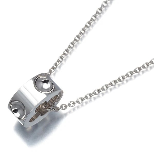 LOUIS VUITTON NECKLACE EMPREINTE 18K 750 WHITE GOLD: Louis Vuitton Necklace Empreinte 18K 750 White Gold Brand: Louis Vuitton Type/Style: Necklace Material: 18K/ 750 White Gold, Color: White Gold Size: Necklace length: 40cm Pendant size: 10.8 x 5.0mm