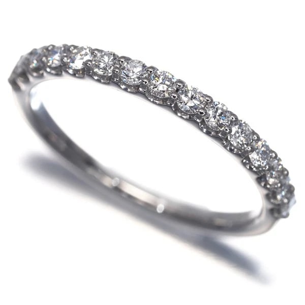 FESTARIA RING DIAMOND HALF ETERNITY 950 PLATINUM: Festaria Ring Diamond Half Eternity 950 Platinum Brand: Festaria Type/Style: Ring Material: 950 /Platinum, Main Stone Natural Color: Silver Size: US5.75-6 Accessories: None Accessories Not
