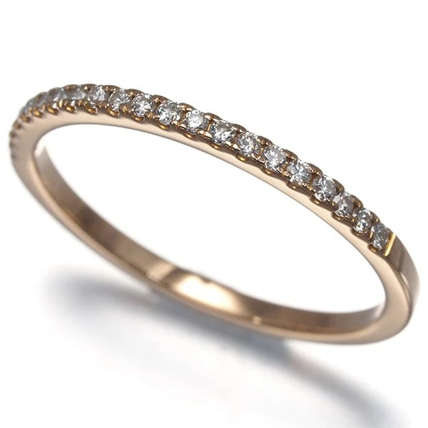 AHKAH RING DIAMOND TINA HALF ETERNITY 18K 750 ROSE GOLD: AHKAH Ring Diamond Tina Half Eternity 18K 750 Rose Gold Brand: AHKAH Type/Style: Ring Material: 18K/ 750 Rose Gold, Main Stone Natural Color: Rose Gold Size: US6.5-6.75 Accessories: None A