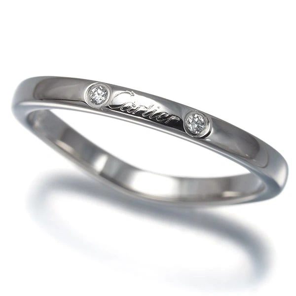 CARTIER RING DIAMOND BALLERINE WEDDING BAND 950 PLATINUM: Cartier Ring Diamond Ballerine Wedding Band 950 Platinum Brand: Cartier Type/Style: Ring Material: 950/ Platinum, Main Stone Natural Color: Silver Size: US5.5 Accessories: None Accessories