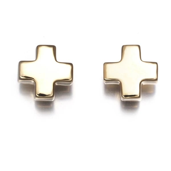 TIFFANY&CO. EARRINGS ROMAN CROSS 18K 750 YELLOW GOLD: Tiffany&Co. Earrings Roman Cross 18K 750 Yellow Gold Brand: Tiffany & Co. Type/Style: Earring Material: 18K /750 Yellow Gold, Color: Yellow Gold Size: Design size: 8.1 x 7.9mm Accessories: None