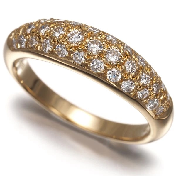 TASAKI RING DIAMOND PAVED 18K 750 YELLOW GOLD: TASAKI Ring Diamond Paved 18K 750 Yellow Gold Brand: TASAKI Type/Style: Ring Material: 18K /750 Yellow Gold, Main Stone Natural Color: Yellow Gold Size: US5.5-5.75 Accessories: None Access