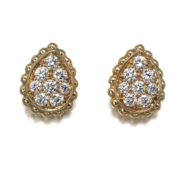 BOUCHERON EARRINGS DIAMOND SERPENT BOHEME EXTRA SMALL: Boucheron Earrings Diamond Serpent Boheme Extra Small Brand: BOUCHERON Type/Style: Earring Material: 18K /750 Yellow Gold, Main Stone Natural Color: Yellow Gold Size: Design size: 8.8 x 6.8mm Acce