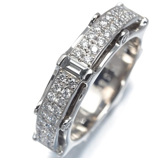 E-NO'S RING DIAMOND PAVED BAGUETTE-CUT 900 PLATINUM: E-NO'S Ring Diamond Paved Baguette-cut 900 Platinum Brand: E-NO'S Type/Style: Ring Material: 900/ Platinum, Main Stone Natural Color: Silver Size: US7 Accessories: None Accessories Notice: