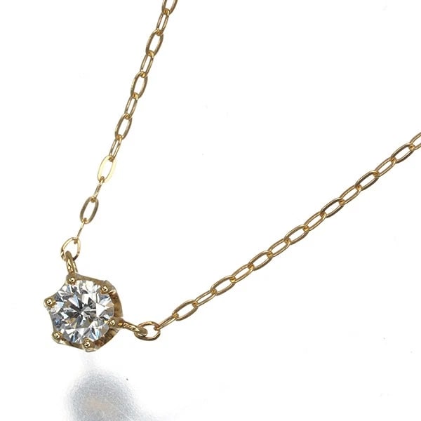 NECKLACE DIAMOND SOLITAIRE 18K 750 YELLOW GOLD: Necklace Diamond Solitaire 18K 750 Yellow Gold Brand: Unbranded Type/Style: Necklace Material: 18K/ 750 Yellow Gold, Main Stone Natural Color: Yellow Gold Size: Necklace length: 36 / 39cm Accessor