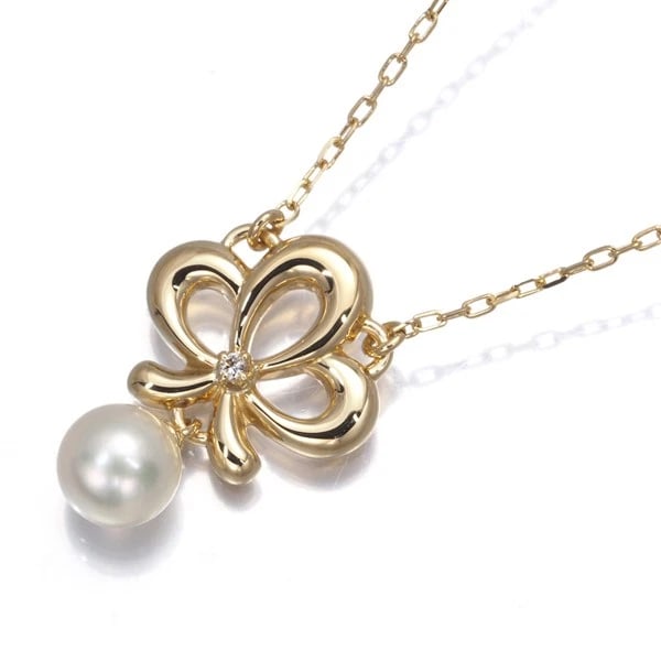 MIKIMOTO NECKLACE AKOYA PEARL DIAMOND SOLITAIRE 18K YG: Mikimoto Necklace Akoya Pearl Diamond Solitaire 18K YG Brand: MIKIMOTO Type/Style: Necklace Material: 18K /750 Yellow Gold, Main Stone Cultured Color: Yellow Gold Size: Necklace length: 39cmPendant si