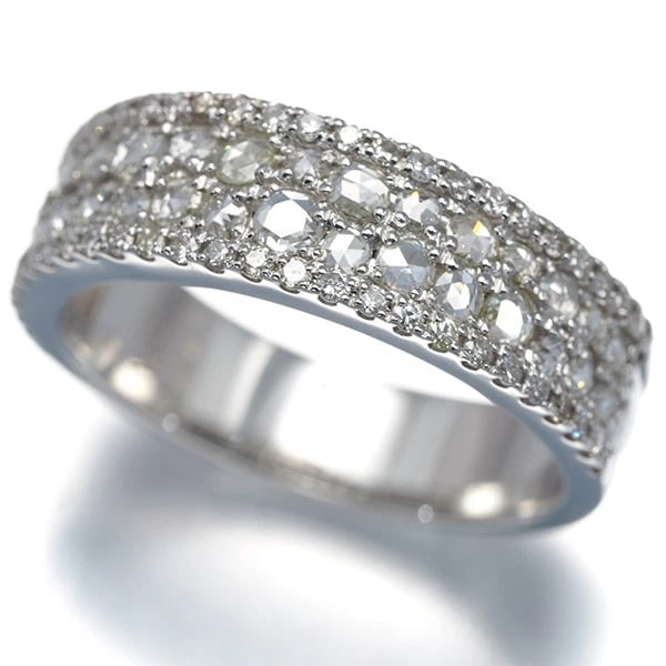 DIAMOND ROSE-CUT RING 950 PLATINUM: Diamond Rose-cut Ring 950 Platinum Brand: Unbranded Type/Style: Ring Material: 950 /Platinum, Main Stone Natural Color: Silver Size: US6-6.25 Accessories: None Accessories Notice: When purchasing
