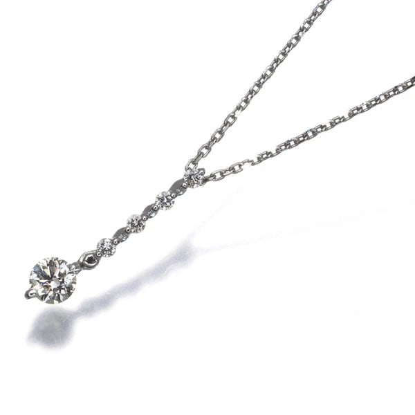 STAR JEWELRY NECKLACE DIAMOND 950 PLATINUM: STAR JEWELRY Necklace Diamond 950 Platinum Brand: STAR JEWELRY Type/Style: Necklace Material: 950 Platinum, Main Stone Natural Color: Silver Size: Necklace length: 37 / 40cm Pendant size: 15.7 x 3.4mm
