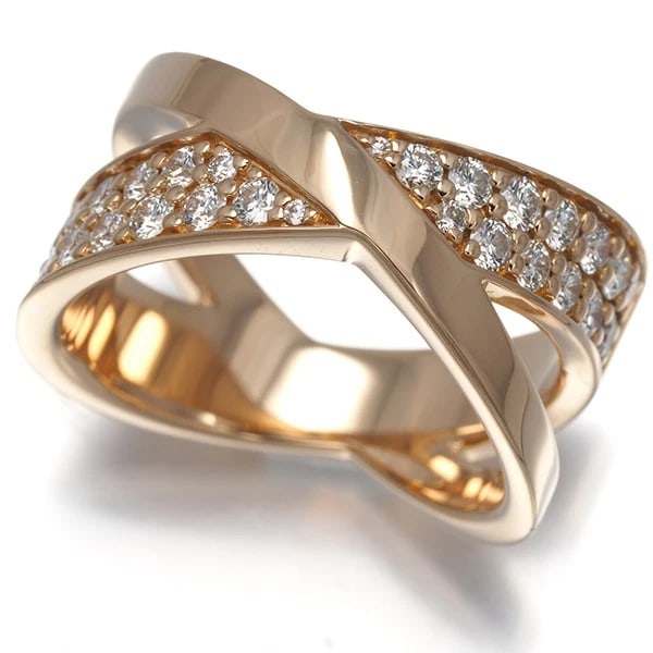 TIFFANY&CO. RING DIAMOND ATLAS X WIDE 18K 750 ROSE GOLD: Tiffany&Co. Ring Diamond Atlas x Wide 18K 750 Rose Gold Brand: Tiffany & Co. Type/Style: Ring Material: 18K /750 Rose Gold, Main Stone Natural Color: Rose Gold Size: US5.5 - 5.75 Accessories: None