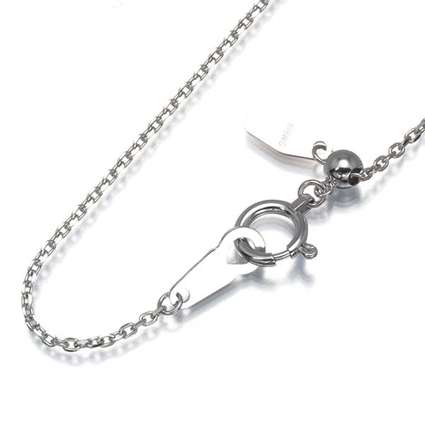 CABLE CHAIN NECKLACE 18K 750 WHITE GOLD: Cable Chain Necklace 18K 750 White Gold Brand: Unbranded Type/Style: Necklace Material: 18K /750 White Gold, Color: White Gold Size: Necklace length: 45cmAdjustable to short length with an