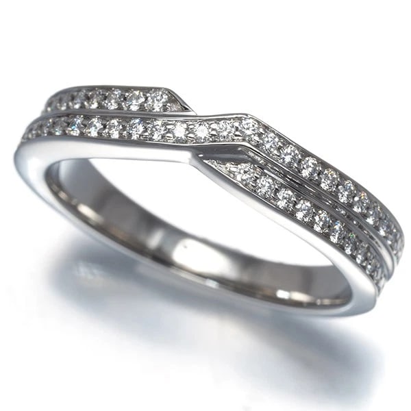 HARRY WINSTON RING DIAMOND TRYST TWO ROW 950 PLATINUM (1 of 3)