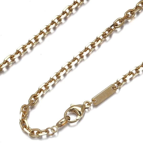SJX CHAIN NECKLACE CABLE 18K 750 YELLOW GOLD (1 of 2)
