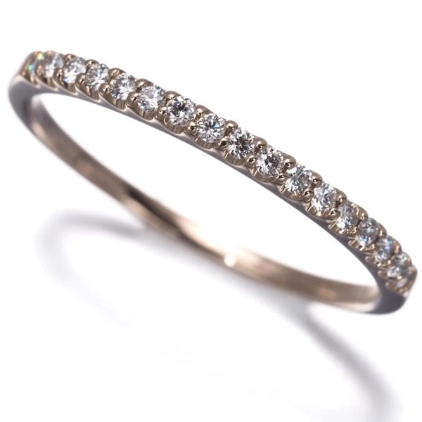 VENDOME RING DIAMOND HALF ETERNITY 18K 750 ROSE GOLD: VENDOME Ring Diamond Half Eternity 18K 750 Rose Gold Brand: VENDOME Type/Style: Ring Material: 18K/ 750 Rose Gold, Main Stone Natural Color: Rose Gold Size: US5 Accessories: None Accessories Notice: