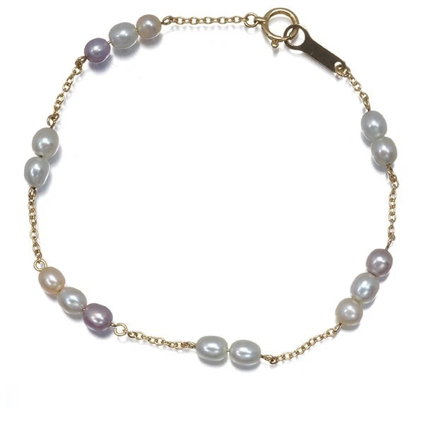 TASAKI BRACELET FRESHWATER PEARL STATION 18K 750 YELLOW GOLD: TASAKI Bracelet Freshwater Pearl Station 18K 750 Yellow Gold Brand: TASAKI Type/Style: Bracelet Material: 18K/ 750 Yellow Gold, Main Stone Cultured Color: Yellow Gold Size: Inner circumference: 17cm